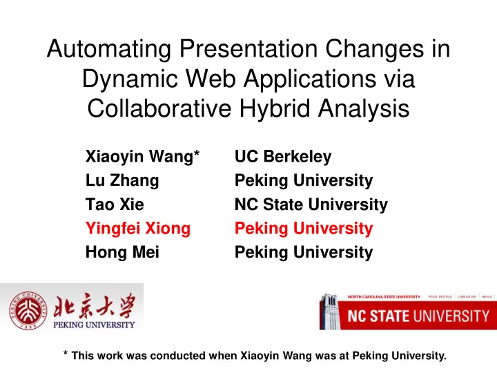 dynamic web applications via