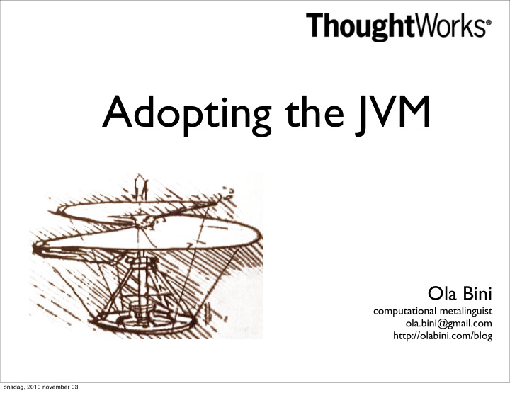 adopting the jvm