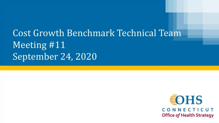 cost growth benchmark technical team meeting 11 september