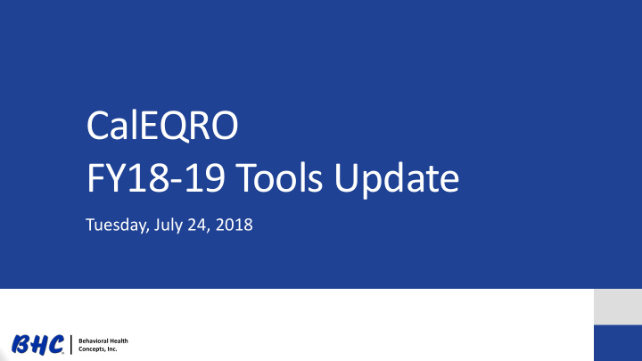 caleqro fy18 19 tools update