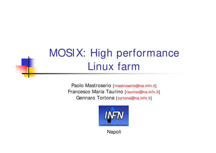 mosix high performance linux farm