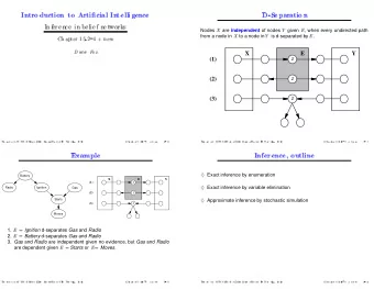 X  E  Y  (1)  Z  (2)  Z  (3)  Z  Exact inference by enumeration  Battery  X  E  Y  (1)  Z  Exact