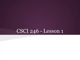 CSCI 246 - Lesson 1  Quiz Question  Draw an arrow diagram for the following  relation:  A = {1,2,3}