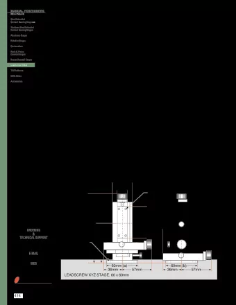 Leadscrew Slides  Steel Extended  Contact Bearing Stageses  Stainless Steel Extended  Contact