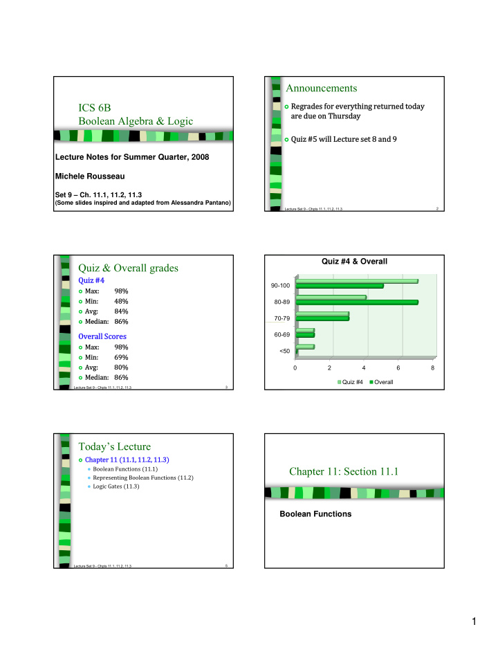 announcements ics 6b