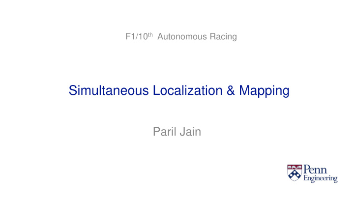 simultaneous localization mapping