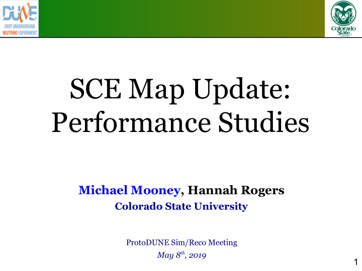 sce map update performance studies