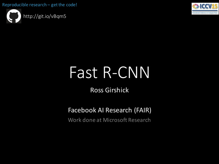 fast r cnn