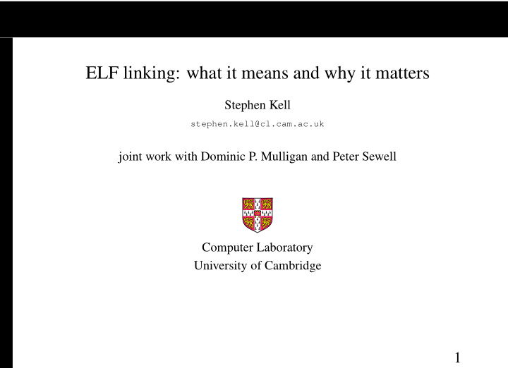 elf linking what it means and why it matters