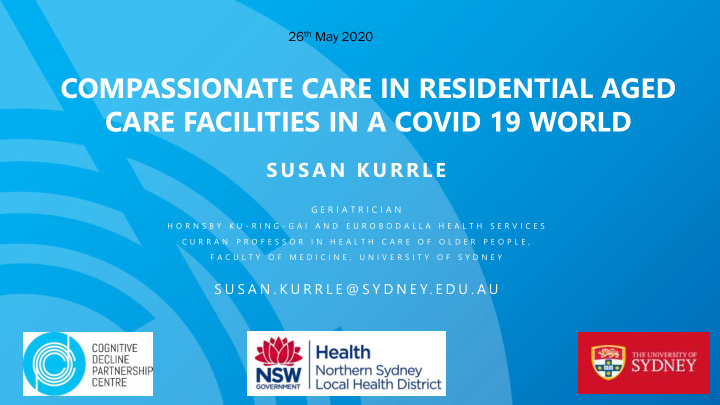 compassionate care in residential aged care facilities in