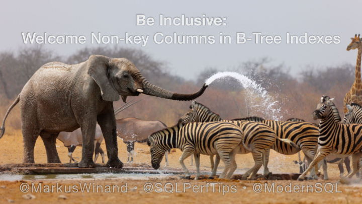 be inclusive welcome non key columns in b tree indexes
