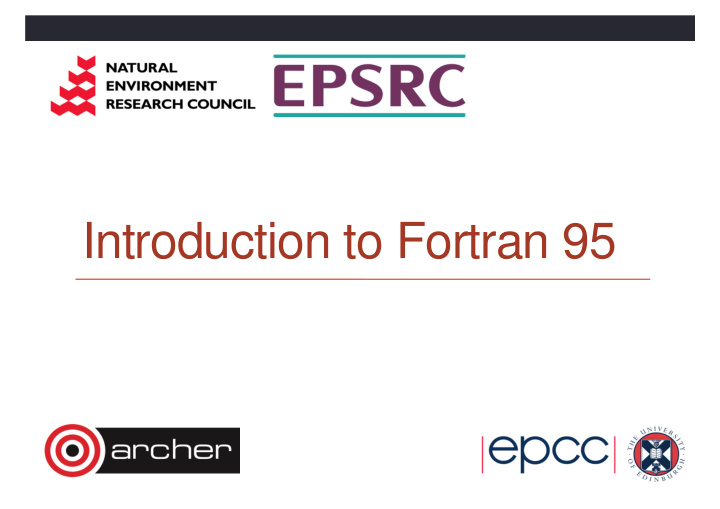 introduction to fortran 95 reusing this material