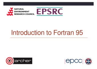 Introduction to Fortran 95  Reusing this material  This work is licensed under a Creative Commons