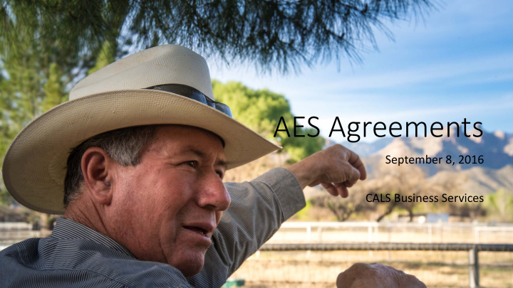 aes agreements