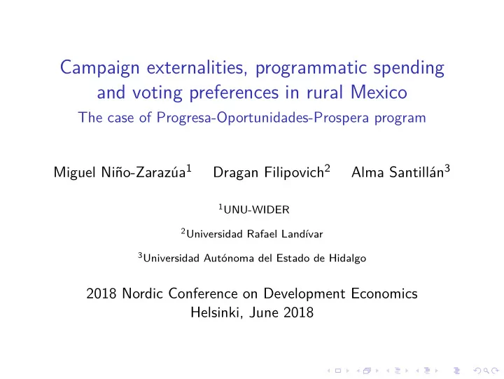 campaign externalities programmatic spending and voting