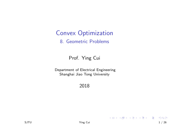 convex optimization