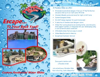 Escape...    On staff design engineer for quick turnaround    A selection of standard and