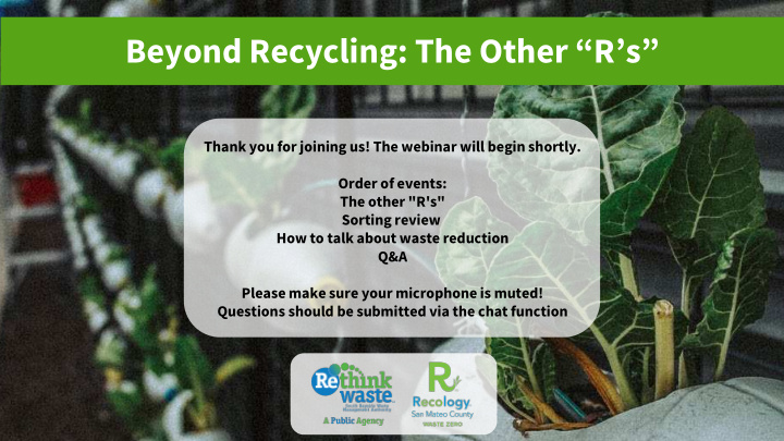 beyond recycling the other r s
