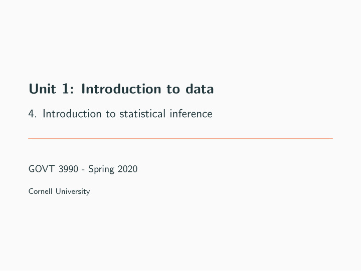 unit 1 introduction to data