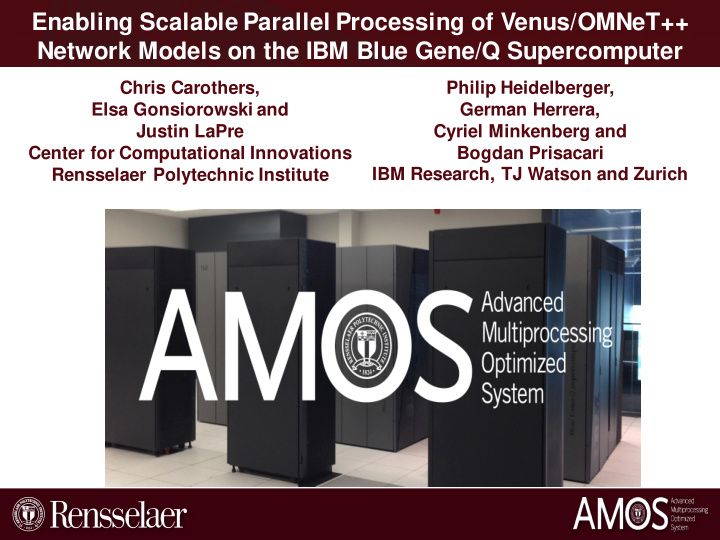 enabling scalable parallel processing of venus omnet