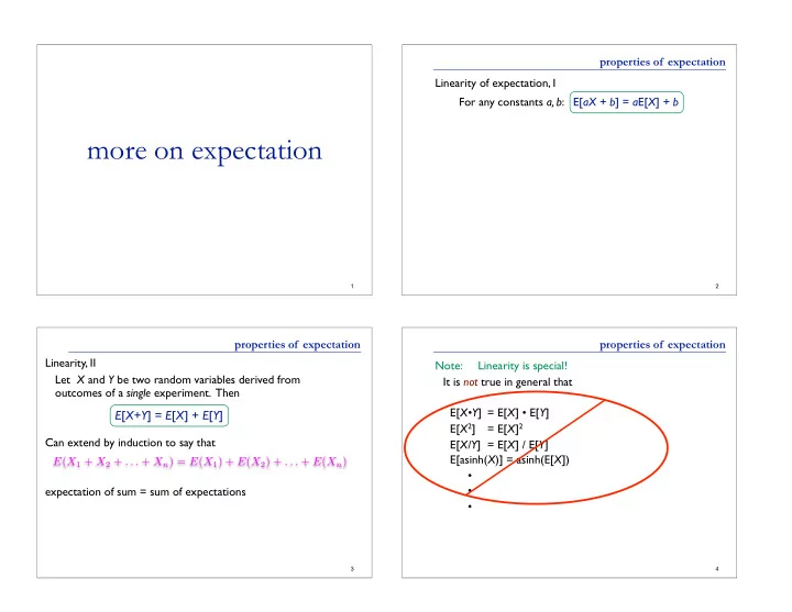 more on expectation