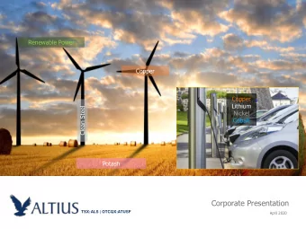 Corporate Presentation  TSX:ALS | OTCQX:ATUSF  April 2020  Diversified Assets and Operators 15