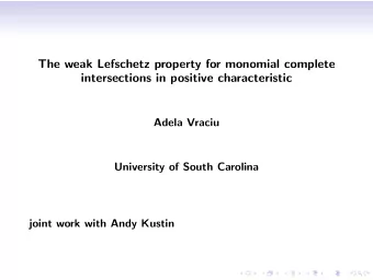 The weak Lefschetz property for monomial complete  intersections in positive characteristic  Adela