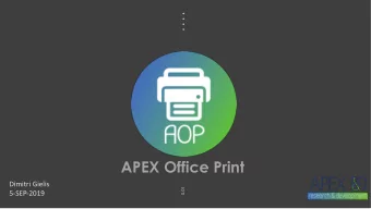 APEX Office Print  Dimitri Gielis  0.01  5-SEP-2019  APEX Office Print  0.02