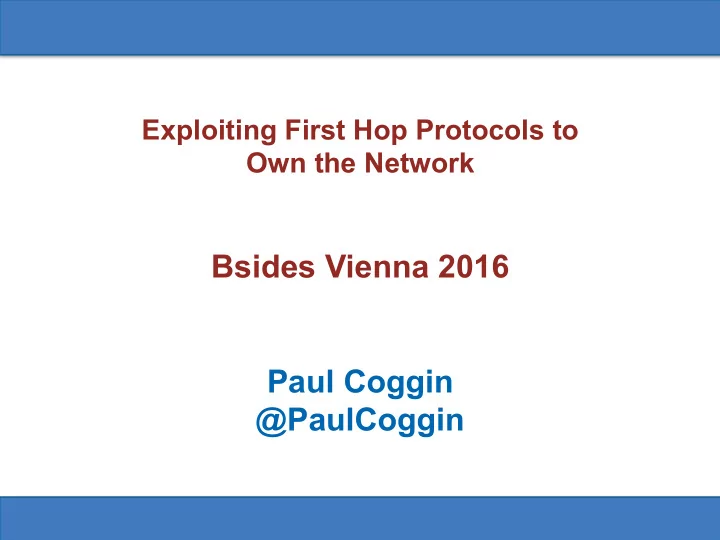 bsides vienna 2016 paul coggin paulcoggin