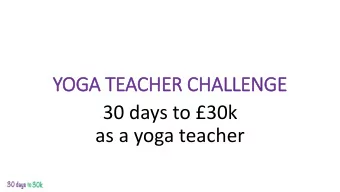 30 days to 30k  as a yoga teacher  Who is this for?  Newly qualified yoga teacher