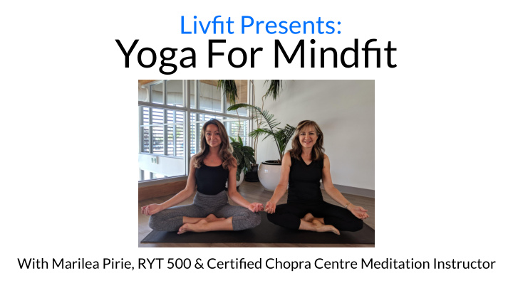 yoga for mindfit
