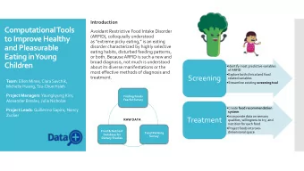 Computational Tools  Avoidant Restrictive Food Intake Disorder  (ARFID), colloquially understood