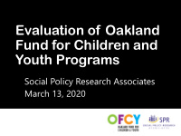 evaluation of oakland fund for children and youth programs