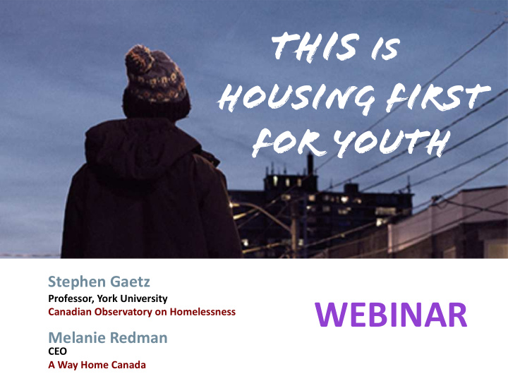 part 1 why housing first for youth when we let young