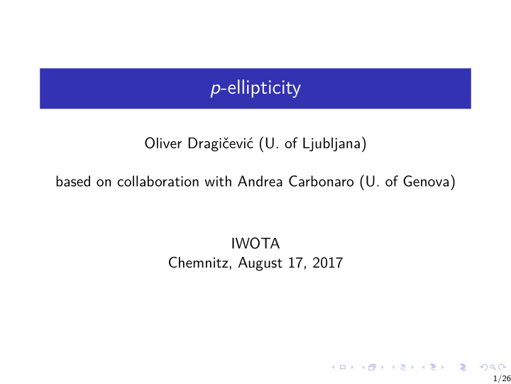 p ellipticity