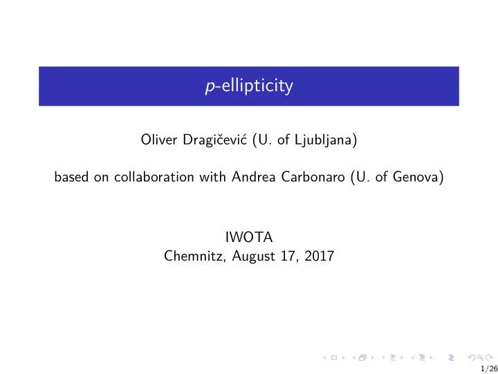 p ellipticity