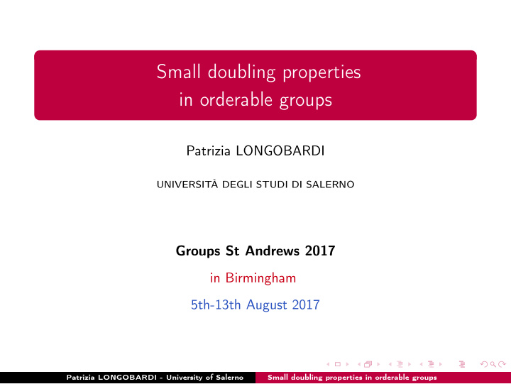 small doubling properties in orderable groups