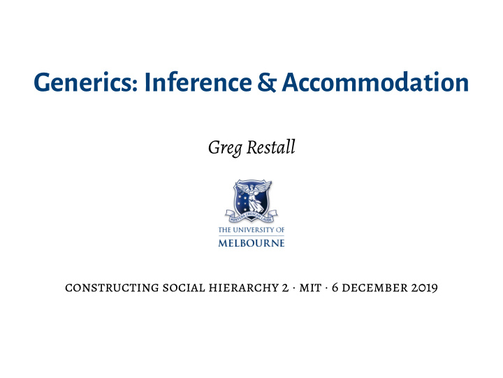 generics inference accommodation