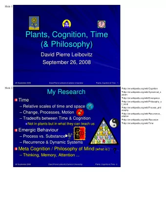 (&amp; Philosophy)  David Pierre Leibovitz  September 26, 2008  26 September 2008  David Pierre