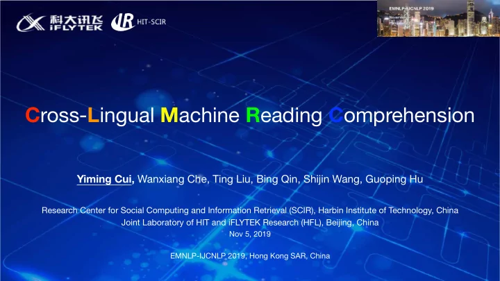 c ross l ingual m achine r eading c omprehension