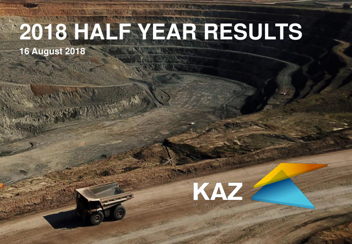 2018 half year results