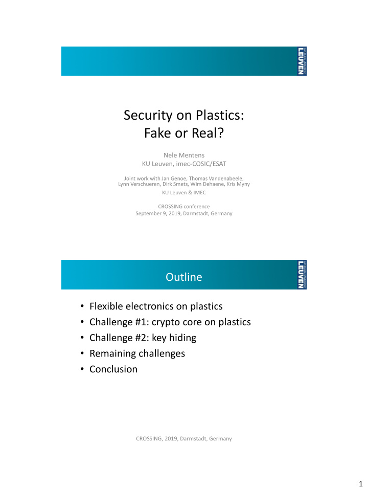 security on plastics fake or real