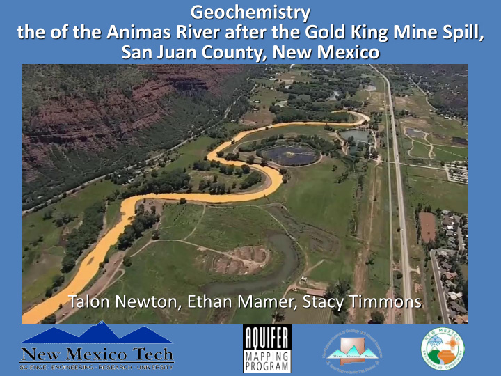 geochemistry the of the animas river after the gold king
