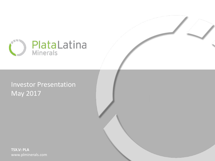 investor presentation may 2017