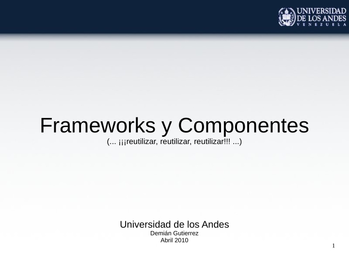 frameworks y componentes