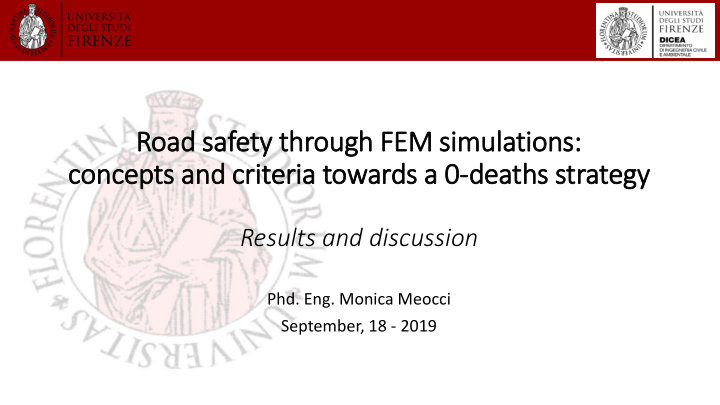 concepts and cri riteria towards a 0 deaths strategy