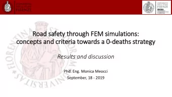 concepts and cri  riteria towards a 0-deaths strategy  Results and discussion  Phd. Eng. Monica