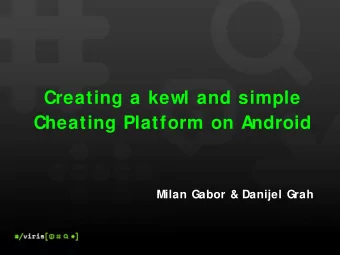 Cheating Platform on Android  Milan Gabor &amp; Danijel Grah  / W  hoAreW  e  &gt; Just two guys