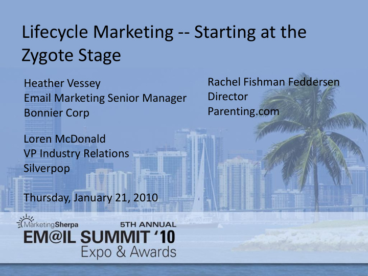 lifecycle marketing starting at the