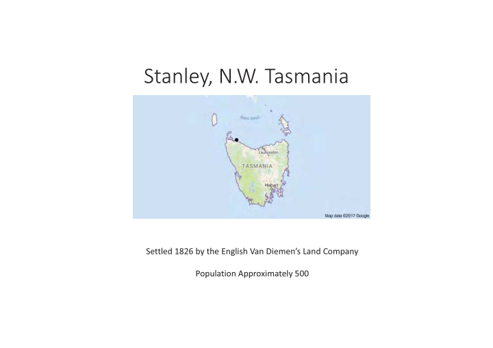 stanley n w tasmania